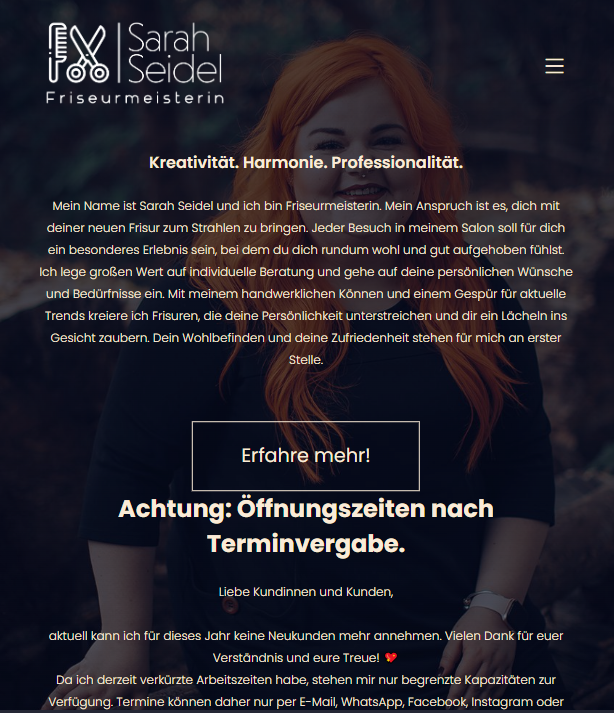 Screenshot Projekt Handwerk